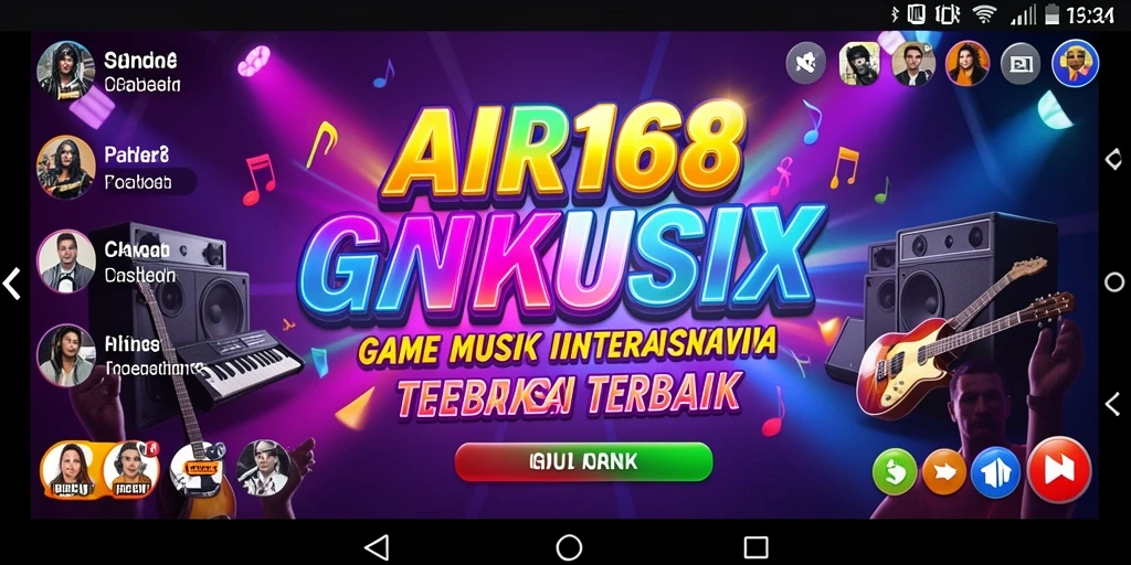 Tampilan gameplay AIR168 yang mengasyikkan dengan berbagai tantangan musik.