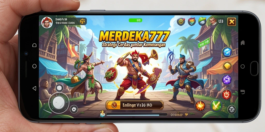 Tampilan gameplay strategis yang mendebarkan dan penuh taktik.