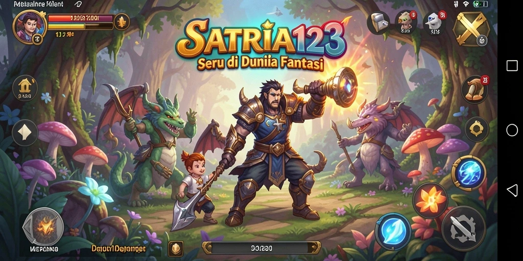 Screenshot game SATRIA123 menunjukkan aksi pertarungan seru dalam petualangan RPG.