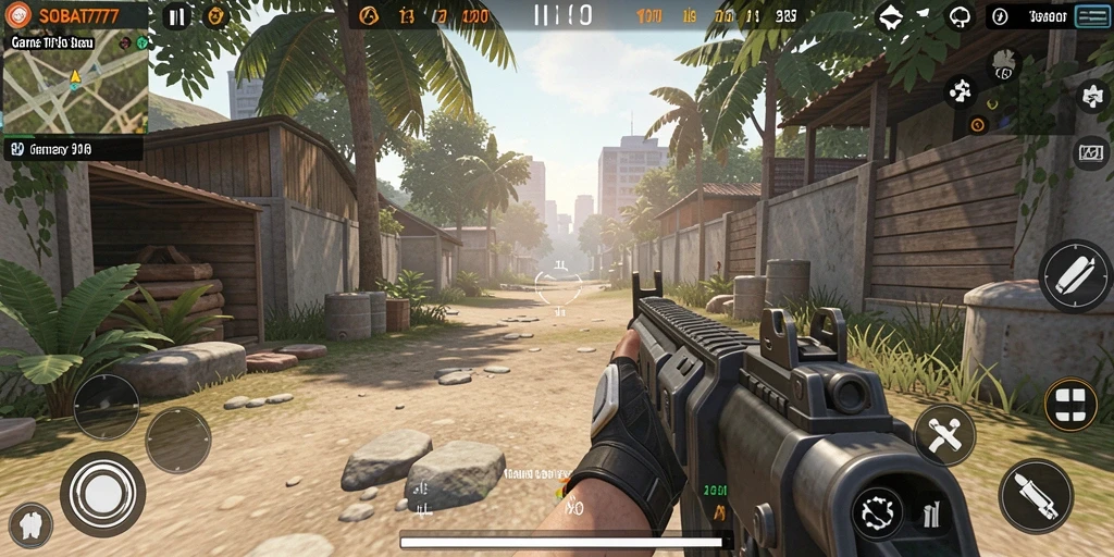 Tampilan gameplay menegangkan dalam SOBAT777 yang penuh aksi.